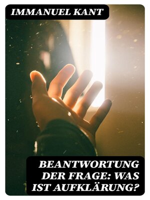 cover image of Beantwortung der Frage
